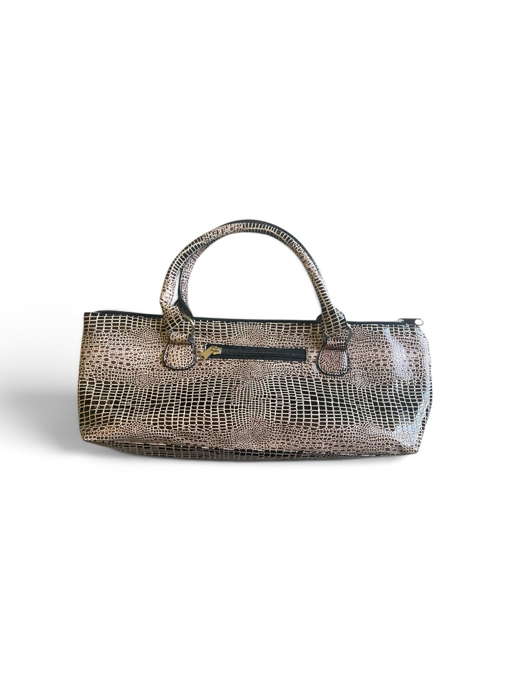 Primeware Insulated Wine Clutch Bag Croc Print Bottle Tote Like New